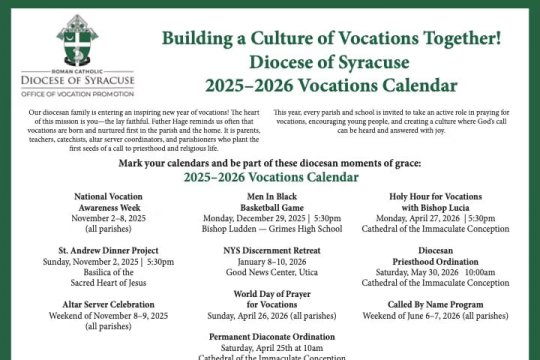 diocese vocation events and calendar