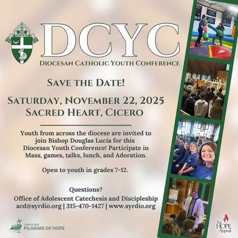 diocesan catholic youth conference conference flyer